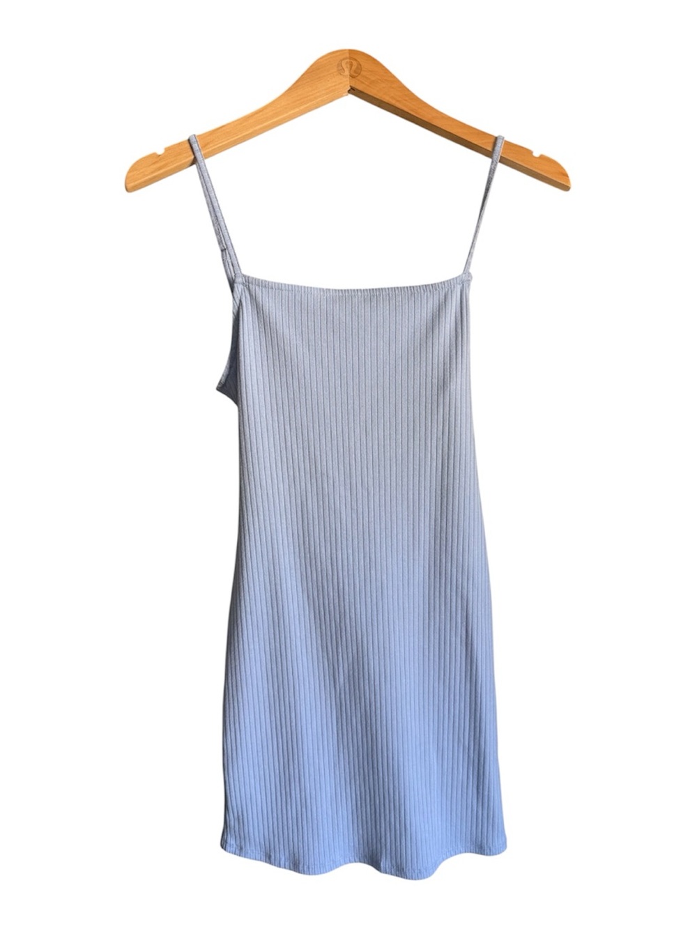Forever 21 Light Blue Ribbed Slip Dress